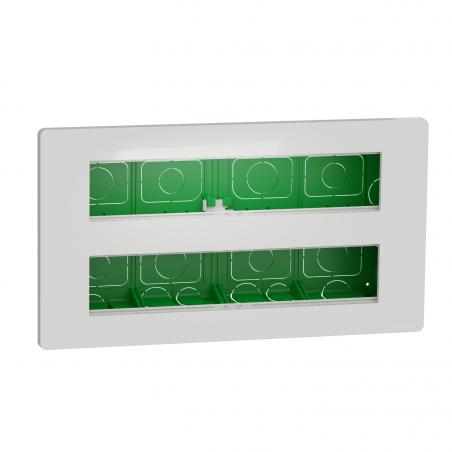 Unica boîte de concentration encastrée complète 2 col de 10 mod Blanc anti SCHNEIDER NU171020