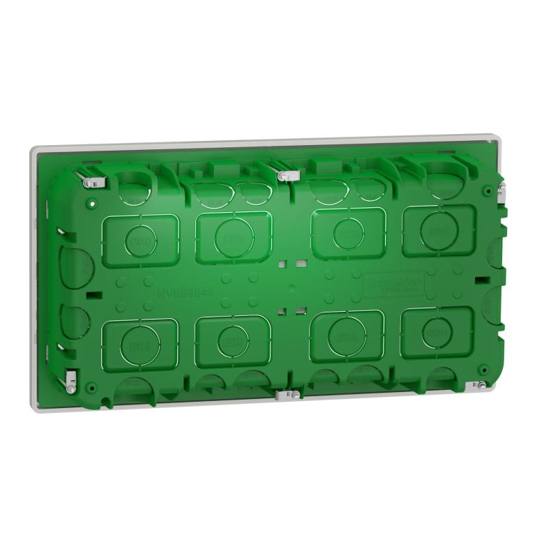 Unica boîte de concentration encastrée complète 2 col de 10 mod Blanc anti SCHNEIDER NU171020
