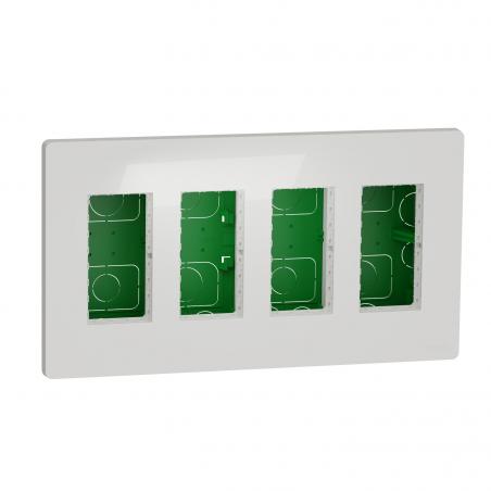 Unica boîte de concentration encastrée complète 4 col de 4 mod Blanc SCHNEIDER NU174418