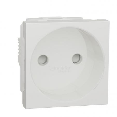 Unica prise 2P bornier à vis 2 mod Blanc méca seul SCHNEIDER NU303318