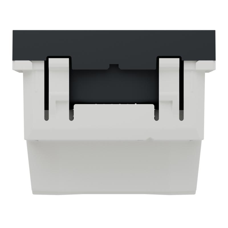 Unica prise 2P bornier à vis 2 mod Anthracite méca seul SCHNEIDER NU303354