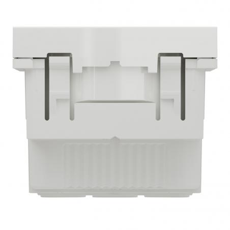 Unica prise 2P+T FR 90° goul affleur connex rap Blanc méca seul SCHNEIDER NU305218T