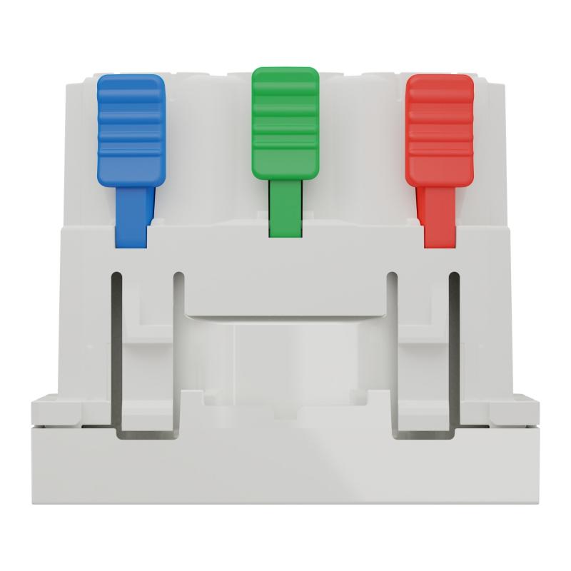 Unica prise 2P+T FR 90° goul affleur connex rap Blanc méca seul SCHNEIDER NU305218T