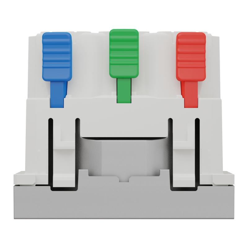 Unica prise 2P+T FR 90° affleurant raccord rapide Alu méca seul SCHNEIDER NU305230