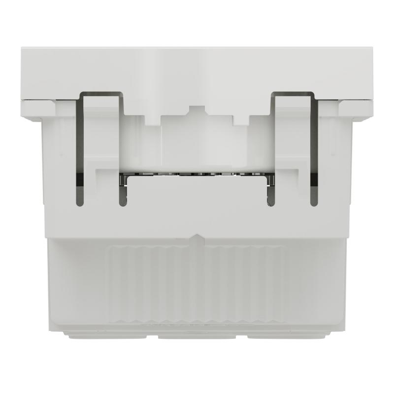 Unica prise 2P+T FR 90° goulotte connex rapid Blanc anti méca seul SCHNEIDER NU305920T