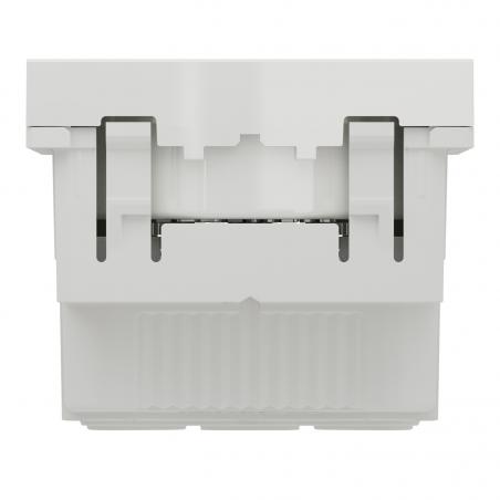 Unica prise 2P+T FR 90° goulotte connex rapid Blanc anti méca seul SCHNEIDER NU305920T