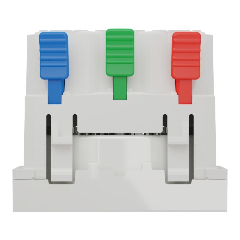 Unica prise 2P+T FR 90° goulotte connex rapid Blanc anti méca seul SCHNEIDER NU305920T