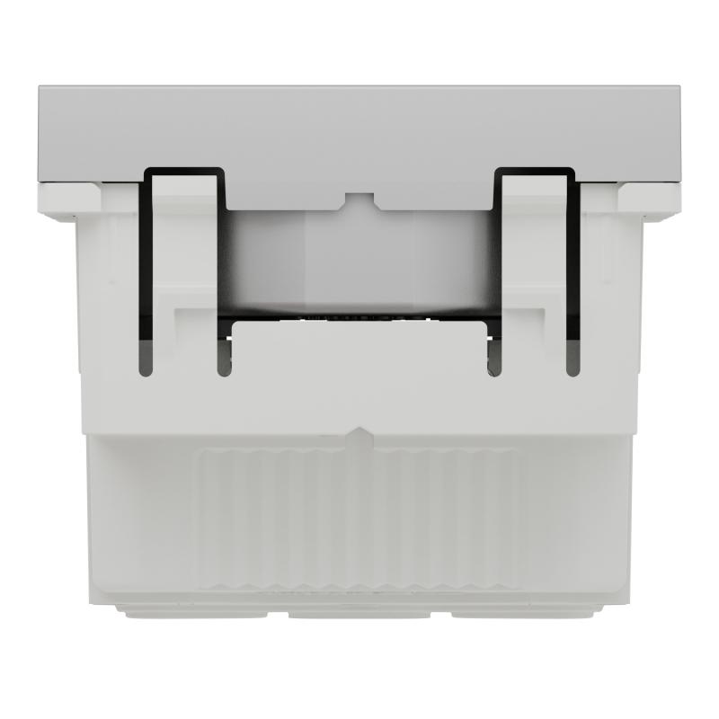 Unica prise 2P+T FR 90° raccord rapide traversant Alu méca seul SCHNEIDER NU305930