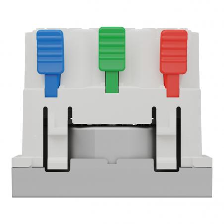 Unica prise 2P+T FR 90° raccord rapide traversant Alu méca seul SCHNEIDER NU305930
