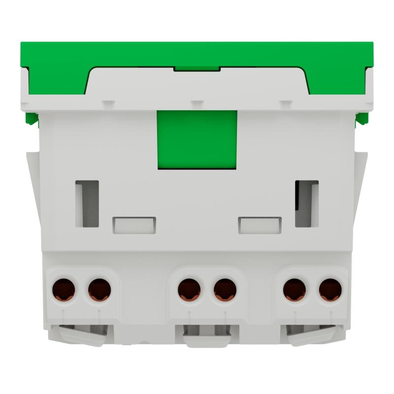 Unica prise double 2P+T FR 45° connexion rapide Vert méca seul SCHNEIDER NU306906
