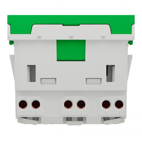 Unica prise double 2P+T FR 45° connexion rapide Vert méca seul SCHNEIDER NU306906