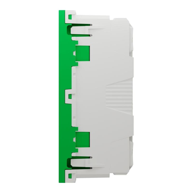 Unica prise double 2P+T FR 45° connexion rapide Vert méca seul SCHNEIDER NU306906