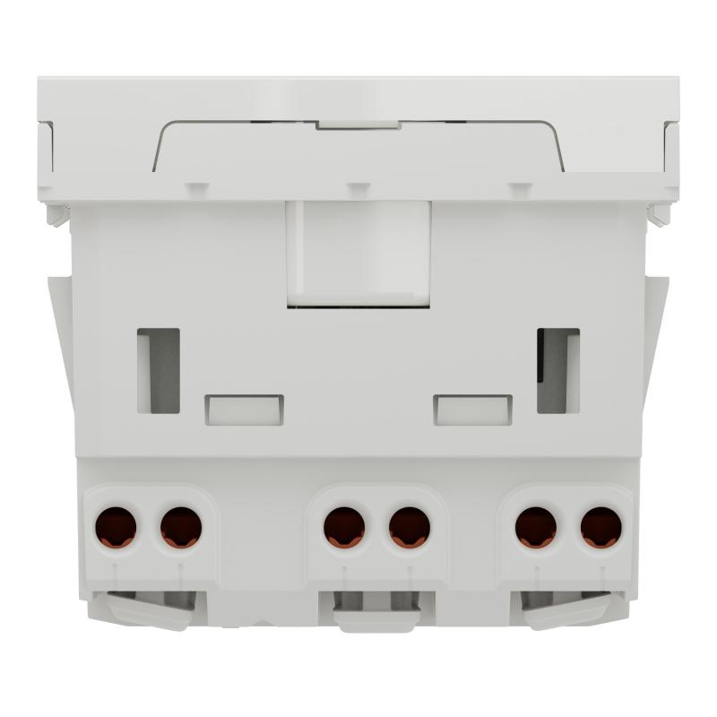 Unica prise double 2P+T FR 45° connexion rapide Blanc méca seul SCHNEIDER NU306918