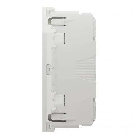 Unica prise double 2P+T FR 45° connexion rapide Blanc méca seul SCHNEIDER NU306918