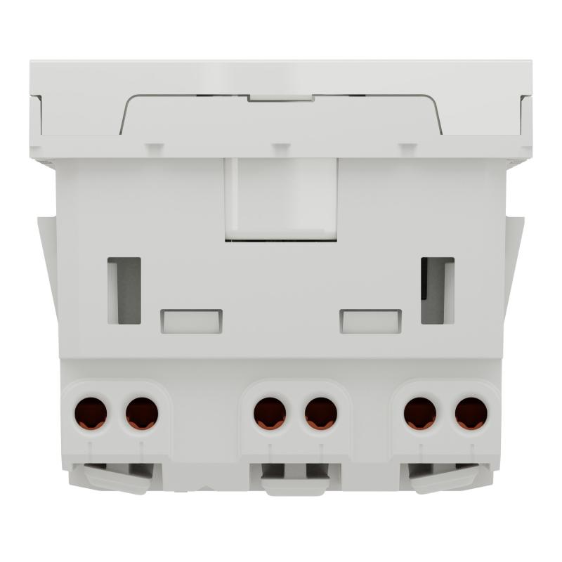 Unica prise double lum 2P+T FR 45° connexion rapide Blanc méca seul SCHNEIDER NU306918S