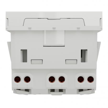 Unica prise double lum 2P+T FR 45° connexion rapide Blanc méca seul SCHNEIDER NU306918S