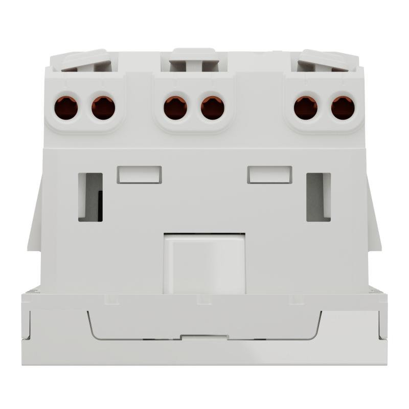 Unica prise double lum 2P+T FR 45° connexion rapide Blanc méca seul SCHNEIDER NU306918S