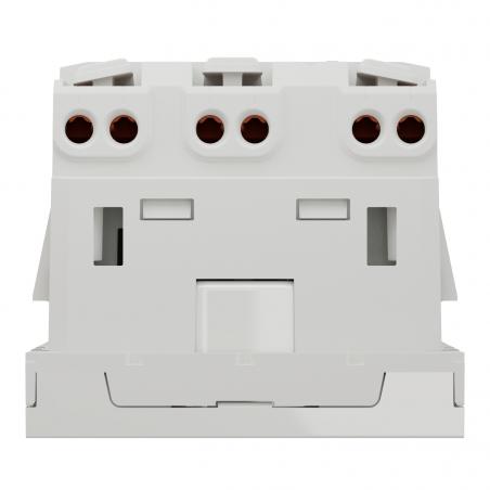 Unica prise double lum 2P+T FR 45° connexion rapide Blanc méca seul SCHNEIDER NU306918S