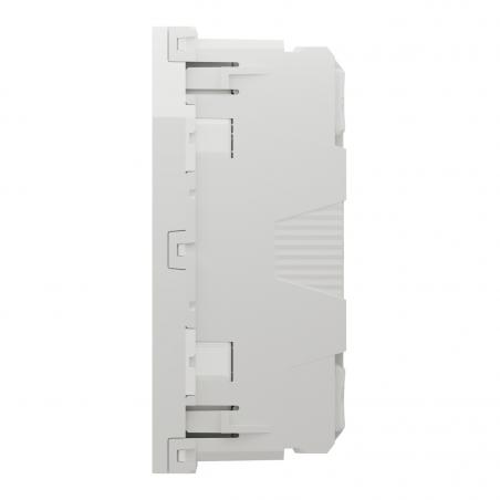 Unica prise double lum 2P+T FR 45° connexion rapide Blanc méca seul SCHNEIDER NU306918S