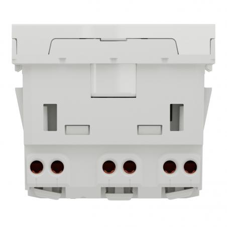 Unica prise double 2P+T FR 45° goul connex rapide Blanc méca seul SCHNEIDER NU306918T
