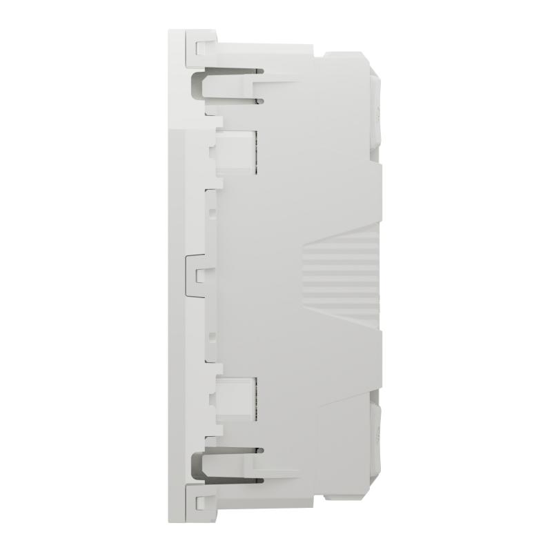Unica prise double 2P+T FR 45° goul connex rapide Blanc méca seul SCHNEIDER NU306918T