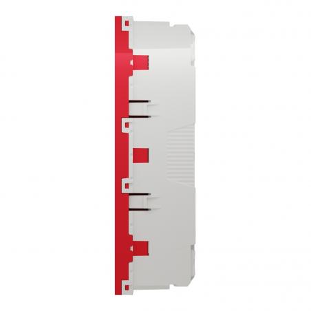 Unica prise triple 2P+T FR 45° Rouge méca seul SCHNEIDER NU307903