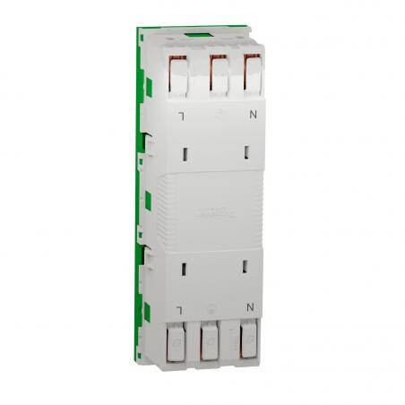 Unica prise triple 2P+T FR 45° Vert méca seul SCHNEIDER NU307906