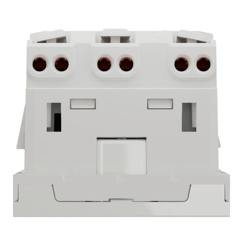Unica prise triple 2P+T FR spéciale goulotte Blanc méca seul SCHNEIDER NU307918T