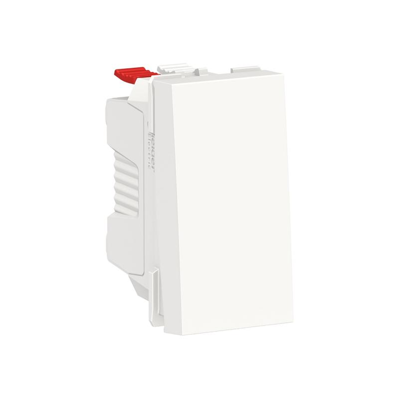 Unica bouton-poussoir NO 10A connex rapide 1 mod Blanc méca seul SCHNEIDER NU310618F