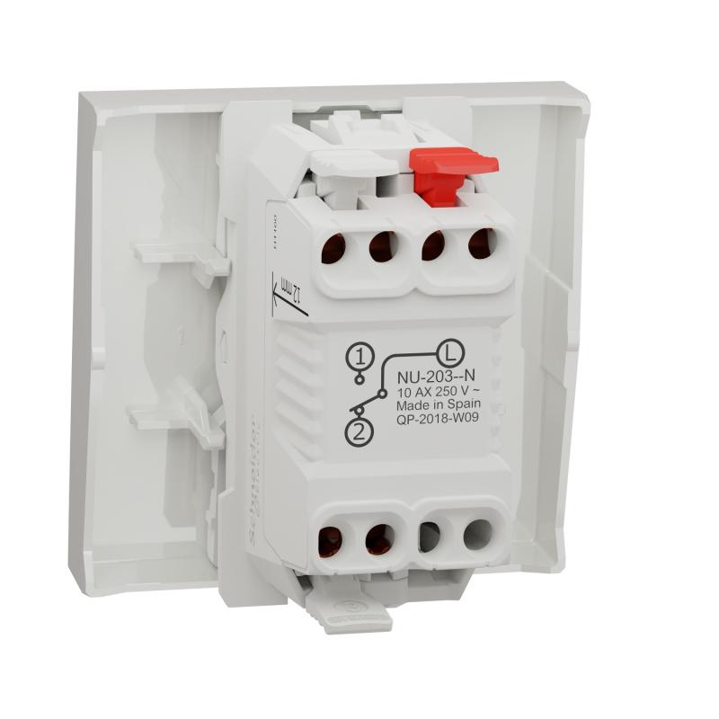Unica va-et-vient 10A connex rapide 2 mod Blanc emballage en boîte SCHNEIDER NU320318F