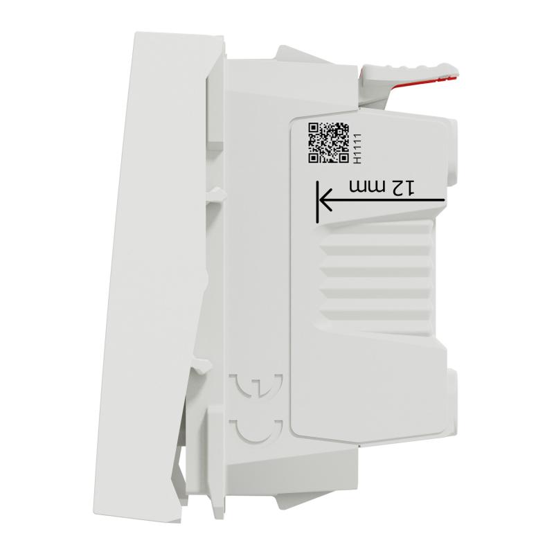 Unica bouton-poussoir NO 10A connexion rapide 2 mod Blanc méca seul SCHNEIDER NU320618F