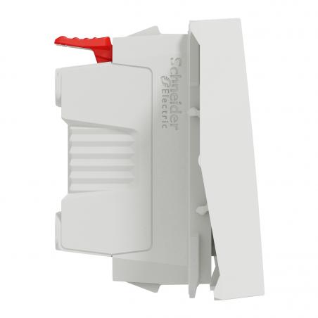 Unica bouton-poussoir NO 10A connexion rapide 2 mod Blanc méca seul SCHNEIDER NU320618F