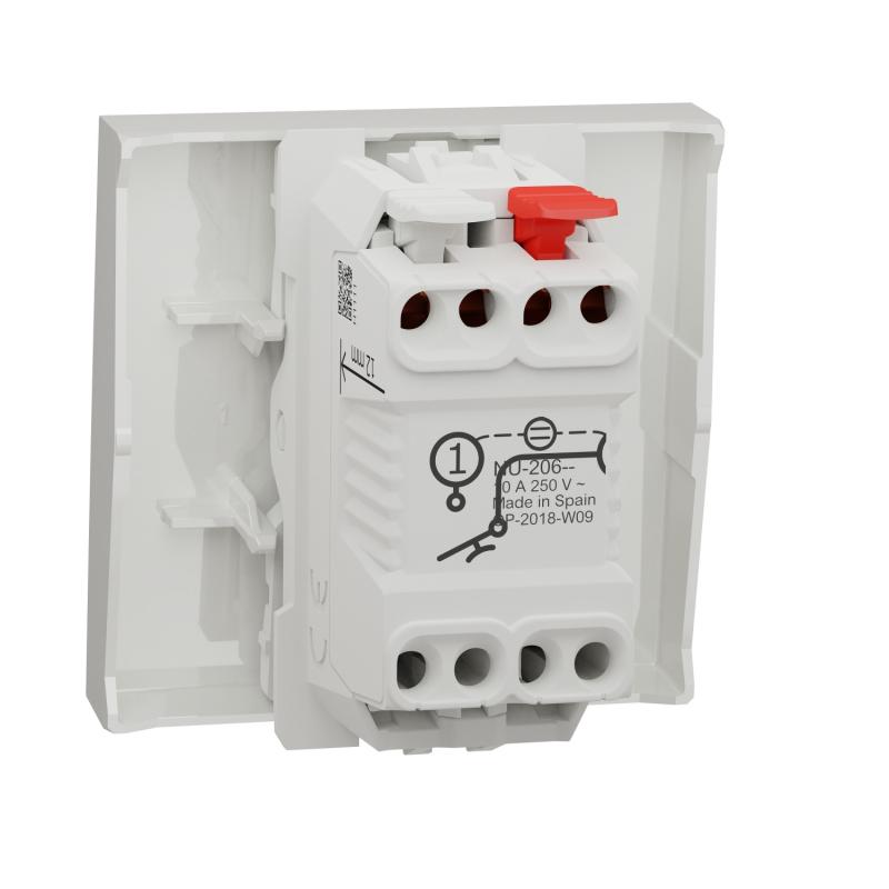 Unica poussoir lumineux (localisation) 10A 2 mod Blanc méca seul SCHNEIDER NU320618FN