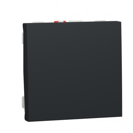 Unica bouton-poussoir NO 10A connex rapid 2 mod Anthracite méca seul SCHNEIDER NU320654