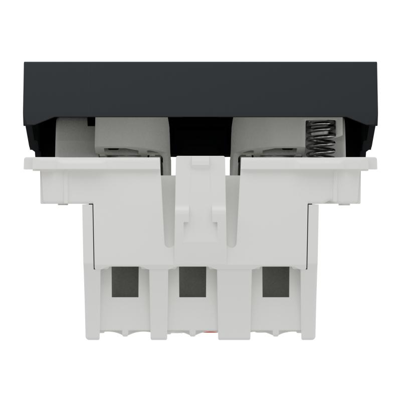 Unica bouton-poussoir NO 10A connex rapid 2 mod Anthracite méca seul SCHNEIDER NU320654