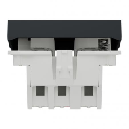 Unica bouton-poussoir NO 10A connex rapid 2 mod Anthracite méca seul SCHNEIDER NU320654