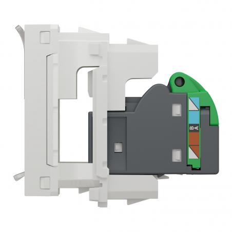 Unica prise RJ45 simple cat 6 FTP 1 mod Blanc méca seul SCHNEIDER NU344718