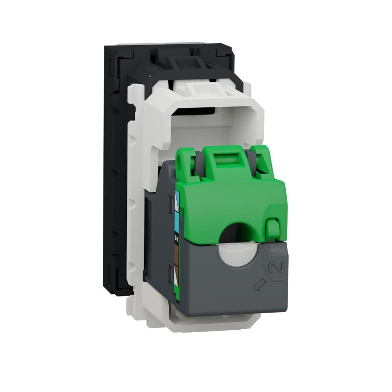 Unica prise RJ45 simple cat 6 FTP 1 mod Anthracite méca seul SCHNEIDER NU344754