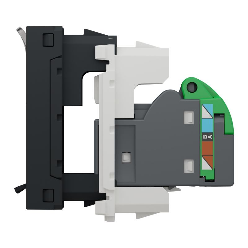 Unica prise RJ45 simple cat 6 FTP 1 mod Anthracite méca seul SCHNEIDER NU344754