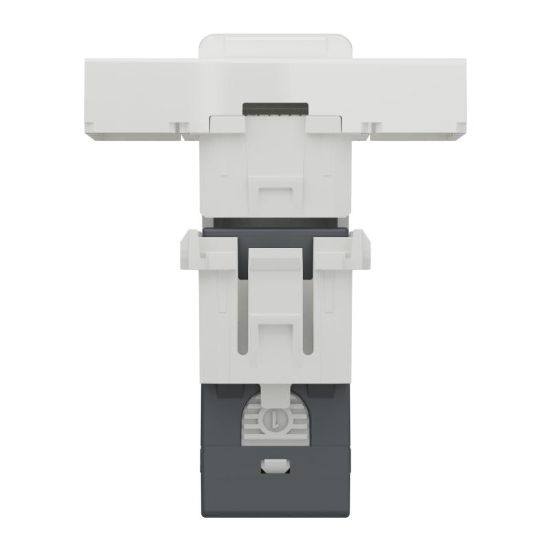 Unica prise RJ45 simple cat 6A FTP 2 mod Blanc méca seul SCHNEIDER NU344918