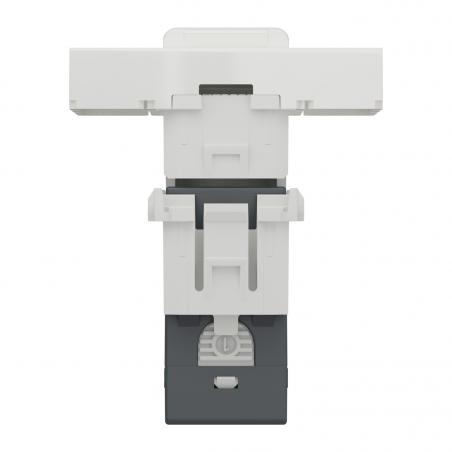 Unica prise RJ45 simple cat 6A FTP 2 mod Blanc méca seul SCHNEIDER NU344918