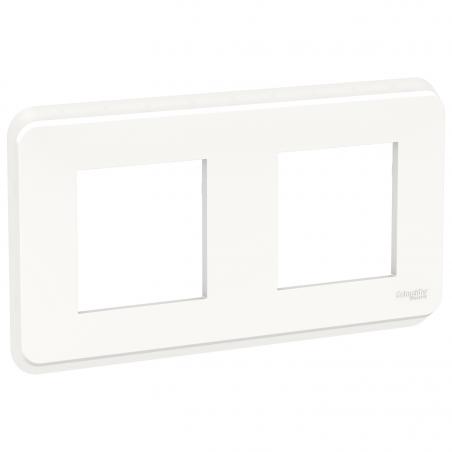 Unica Pro plaque de finition Blanc 2 postes SCHNEIDER NU400418