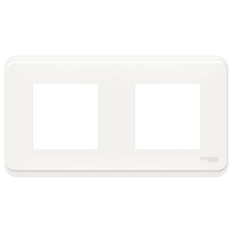 Unica Pro plaque de finition Blanc 2 postes SCHNEIDER NU400418
