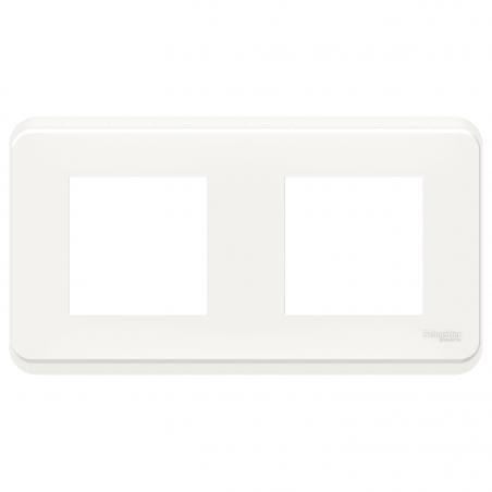 Unica Pro plaque de finition Blanc 2 postes SCHNEIDER NU400418