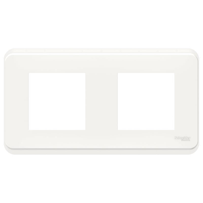Unica Pro plaque de finition Blanc antimicrobien 2 postes SCHNEIDER NU400420
