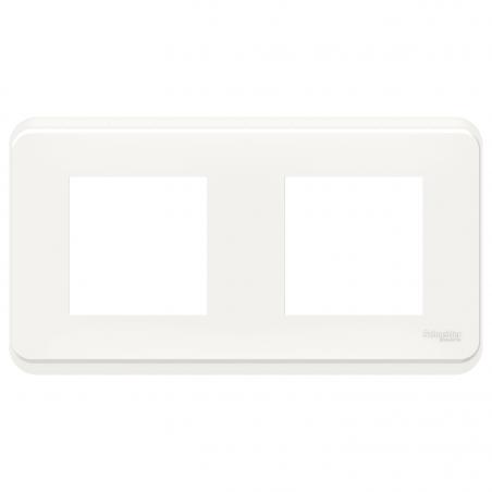 Unica Pro plaque de finition Blanc antimicrobien 2 postes SCHNEIDER NU400420