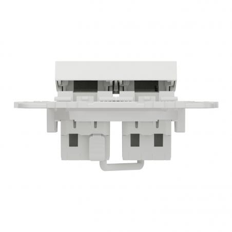 Unica commande pour indicateur de chambre hôtel Blanc mécanisme + support SCHNEIDER NU521718