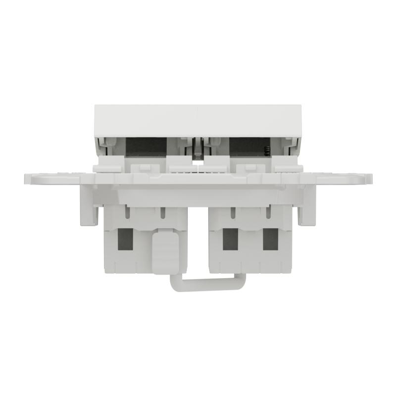 Unica commande pour indicateur de chambre hôtel Blanc mécanisme + support SCHNEIDER NU521718