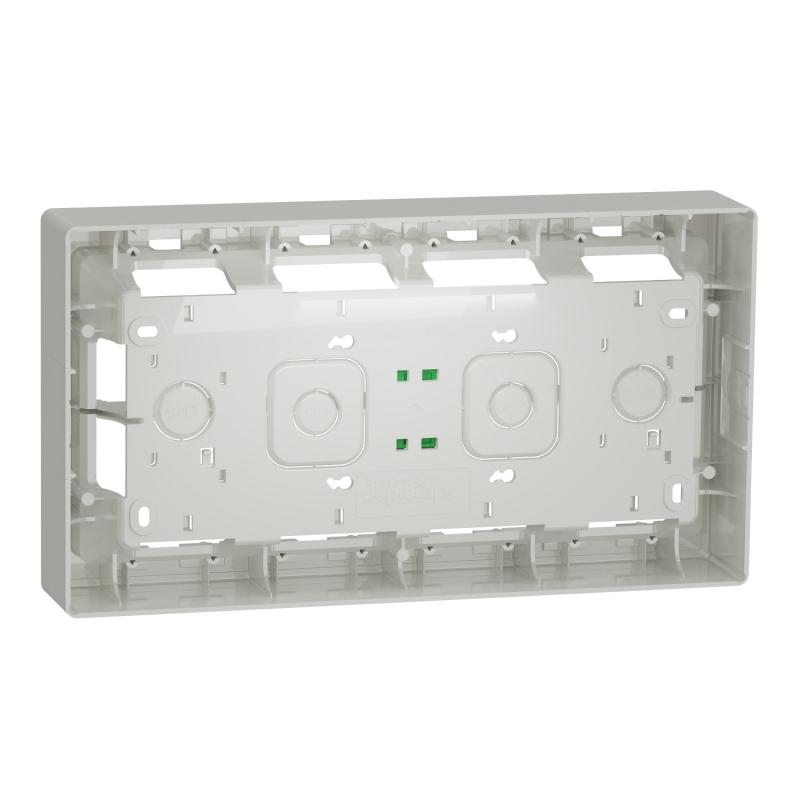 Unica boîte de concentration saillie 2 rang de 10 mod Blanc anti à compl SCHNEIDER NU821020