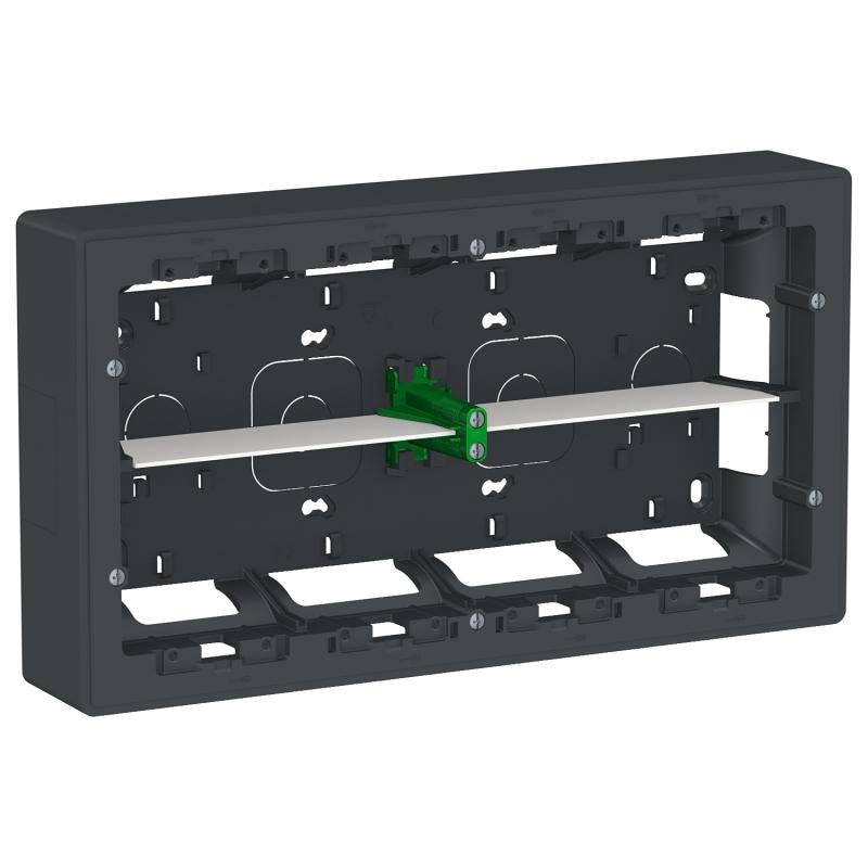 Unica boîte de concentration saillie 2 rang de 10 mod Anthracite à compl SCHNEIDER NU821054